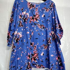 Plus Size floral print blouse
